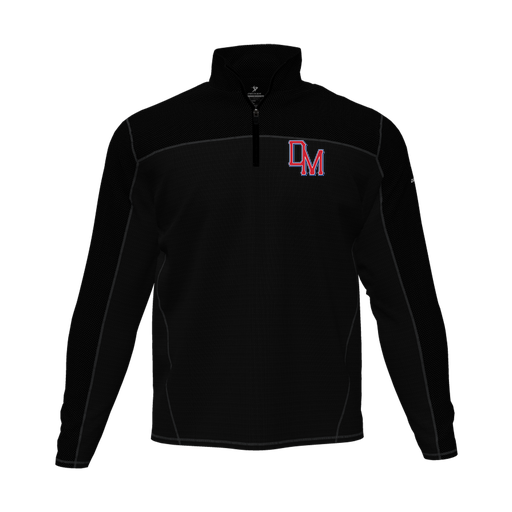 [CUS-DFW-QTRZ-PER-LSL-BLK-AS-LOGO2] Quarter Zip Pullover (Adult S, Black, Logo 2)