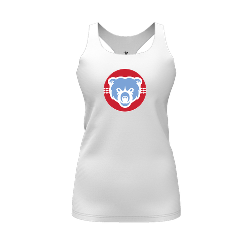 [FT0TRBWH-FYS-LOGO1] Decker Racerback Tank Top (Female Youth S, White, Logo 1)