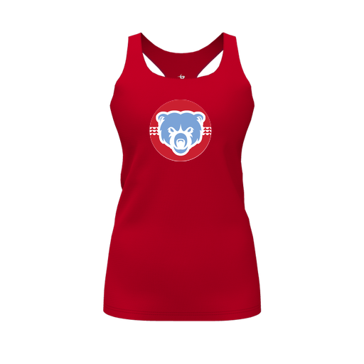 [FT0TRBRD-FYS-LOGO1] Decker Racerback Tank Top (Female Youth S, Red, Logo 1)
