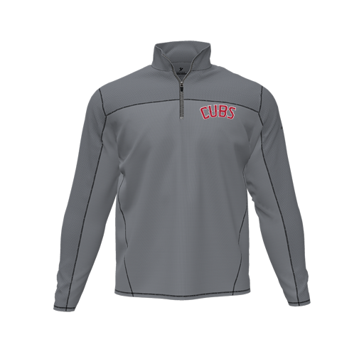 [CUS-DFW-QTRZ-PER-LSL-GRY-AS-LOGO3] Quarter Zip Pullover (Adult S, Gray, Logo 3)