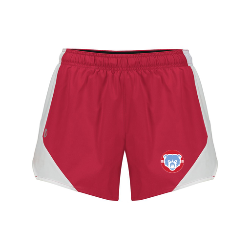 [229489.H01.S-LOGO1] Girls Olympus Shorts (Female Youth S, Red, Logo 1)