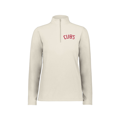 [6864.53T.XS-LOGO3] Ladies MicroFleece 1/4 Zip Pullover (Female Adult XS, White, Logo 3)
