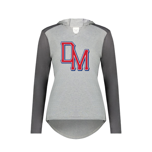 [6902.30V.XS-LOGO2] Ladies Vintage Hoodie (Female Adult XS, Gray, Logo 2)