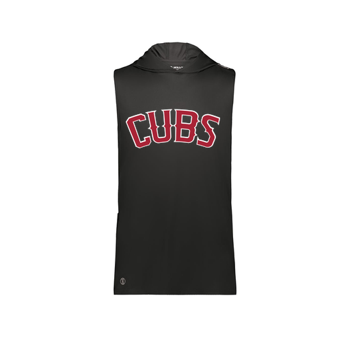 [222590.080.XS-LOGO3] Men's CoolDry Sleeveless Hoodie (Adult XS, Black, Logo 3)