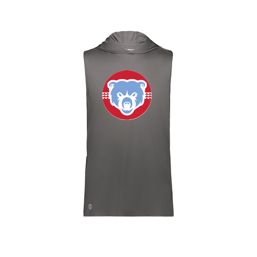 [222590.98D.XS-LOGO1] Men's CoolDry Sleeveless Hoodie (Adult XS, Gray, Logo 1)