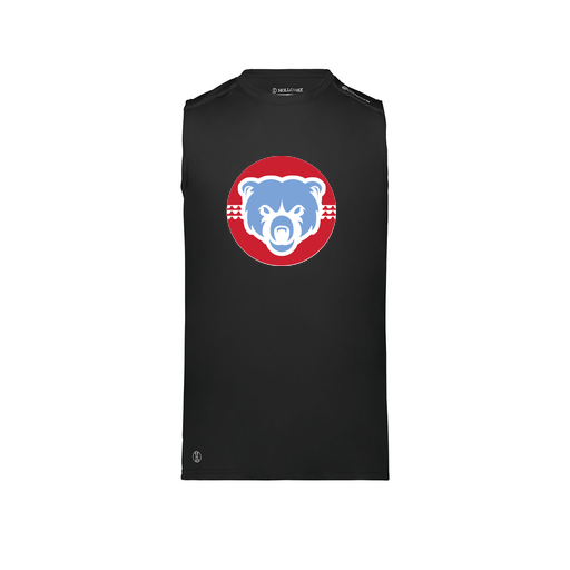 [222593.080.S-LOGO1] Men's CoolDry TankTop (Adult S, Black, Logo 1)