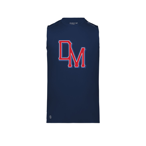 [222593.065.S-LOGO2] Men's CoolDry TankTop (Adult S, Navy, Logo 2)