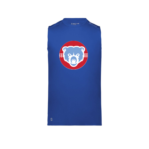 [222593.060.S-LOGO1] Men's CoolDry TankTop (Adult S, Royal, Logo 1)