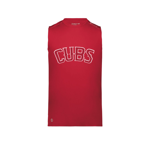 [222593.083.S-LOGO3] Men's CoolDry TankTop (Adult S, Red, Logo 3)