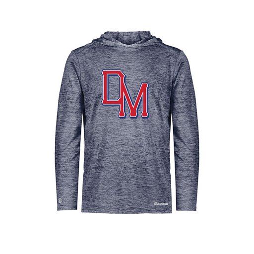 [FOLHCGNV-AS-LOGO2] Decker Men's Charge Hoodie (Adult S, Navy, Logo 2)