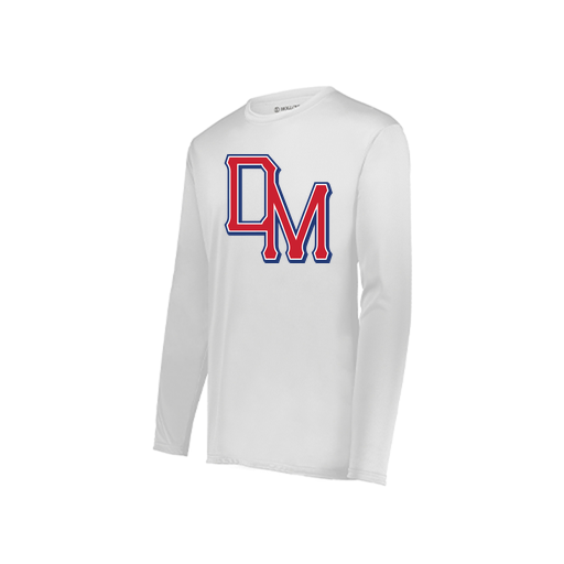 [222822.005.XS-LOGO2] Men's LS Smooth Sport Shirt (Adult XS, White, Logo 2)