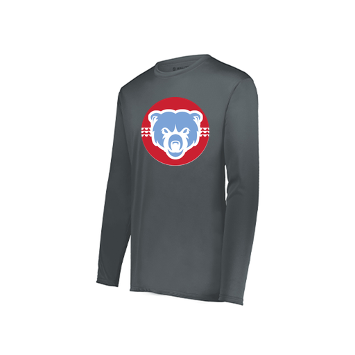 [222822.059.XS-LOGO1] Men's LS Smooth Sport Shirt (Adult XS, Gray, Logo 1)