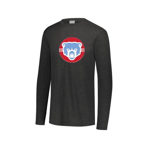 [FTLCUBBK-AXS-LOGO1] Decker Men's Tri-Blend T-Shirt - Long Sleeve (Adult XS, Black, Logo 1)