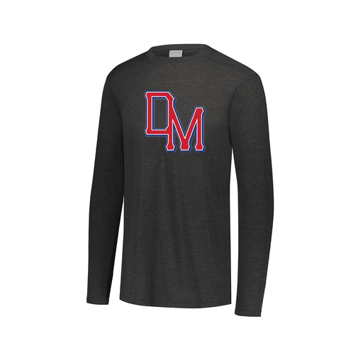 [FTLCUBBK-AXS-LOGO2] Decker Men's Tri-Blend T-Shirt - Long Sleeve (Adult XS, Black, Logo 2)