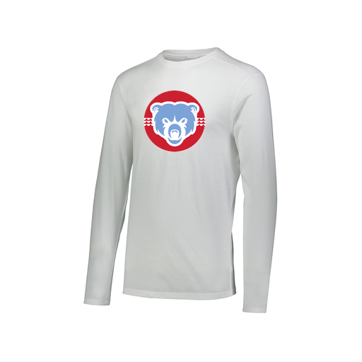 [FTLCUBWH-AXS-LOGO1] Decker Men's Tri-Blend T-Shirt - Long Sleeve (Adult XS, White, Logo 1)