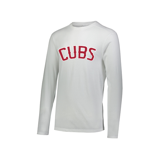 [FTLCUBWH-AXS-LOGO3] Decker Men's Tri-Blend T-Shirt - Long Sleeve (Adult XS, White, Logo 3)