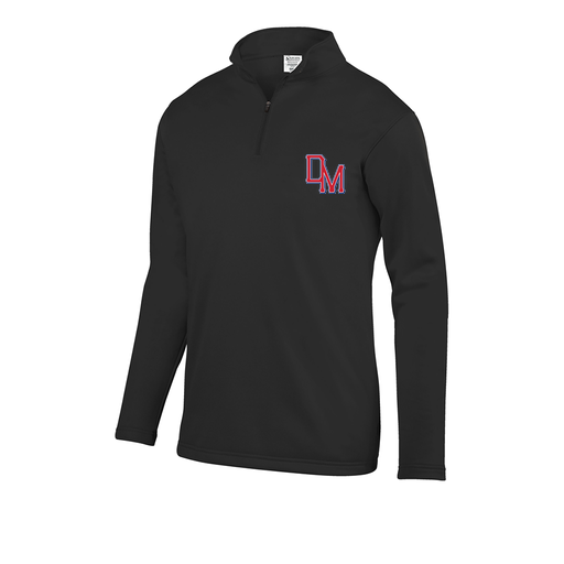 [FOLQFFBK-AS-LOGO2] Decker Men's FlexFleece 1/4 Zip (Adult S, Black, Logo 2)