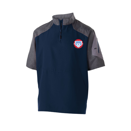 [229545.H03.XS-LOGO1] Men's Raider SS Pullover (Adult XS, Navy, Logo 1)