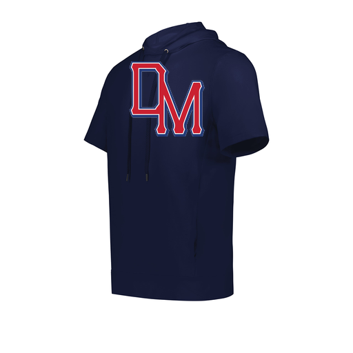 [222505.065.S-LOGO2] Men's Venturs Soft Knit Short Sleeve Hoodie (Adult S, Navy, Logo 2)