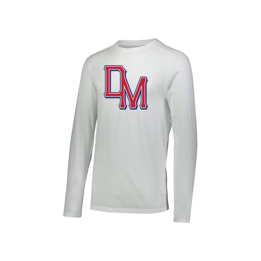 [FTLCUBWH-YS-LOGO2] Decker Youth Tri-Blend T-Shirt - Long Sleeve (Youth S, White, Logo 2)