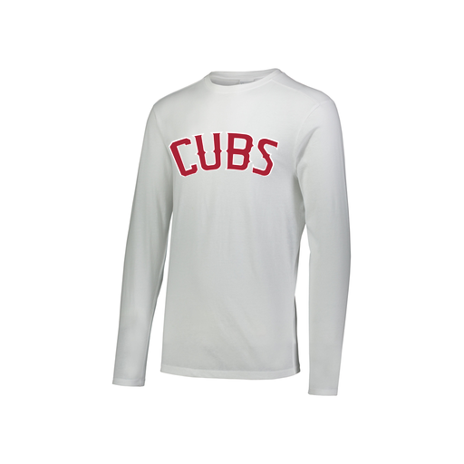 [FTLCUBWH-YS-LOGO3] Decker Youth Tri-Blend T-Shirt - Long Sleeve (Youth S, White, Logo 3)