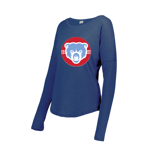 [FTLCUBRY-FAS-LOGO1] Decker Women's Tri-Blend T-Shirt - Long Sleeve (Female Adult S, Royal, Logo 1)