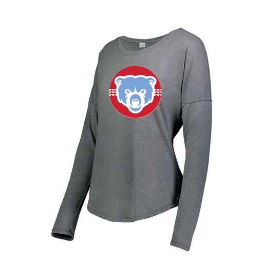 [FTLCUBGY-FAS-LOGO1] Decker Women's Tri-Blend T-Shirt - Long Sleeve (Female Adult S, Gray, Logo 1)